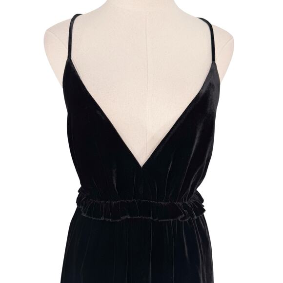 Ulla Johnson Lavinia Gown Black Velvet Open Back Black Tie Formal Party Size 00 - Picture 4 of 16